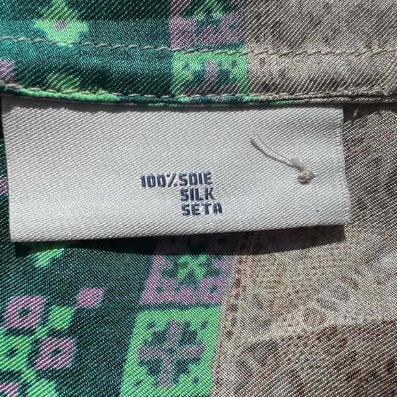 Pierre-Louis Mascia 100% Silk Dress, XL, Geometric Design, Maxi Dress - Picture 15 of 16